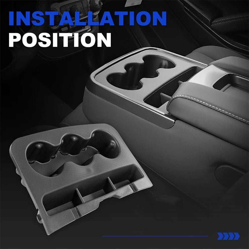 Front Seat Armrest Cup Holder Insert Liner for Chevrolet Silverado/GMC Sierra (2014–2023)
