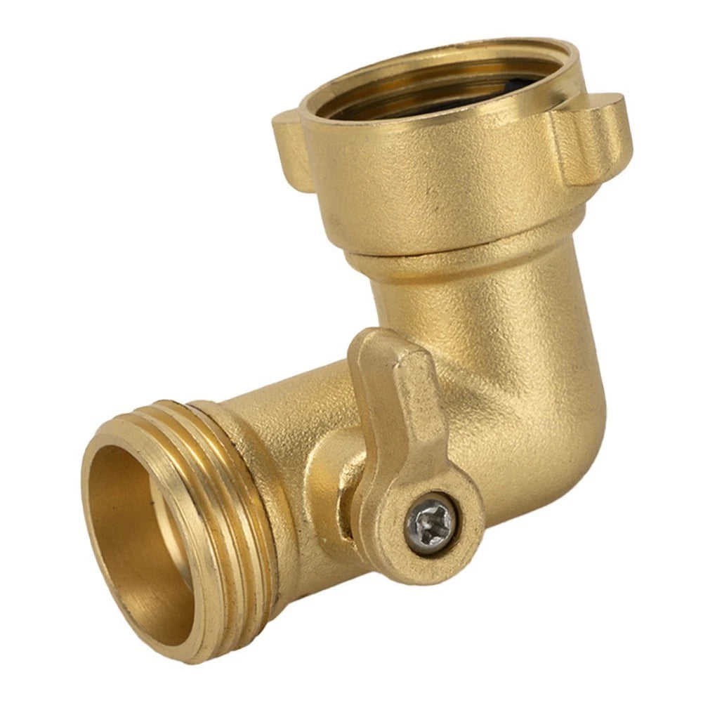 Brass Single-Way Elbow Valve for Garden Use (Tool-Free Installation)