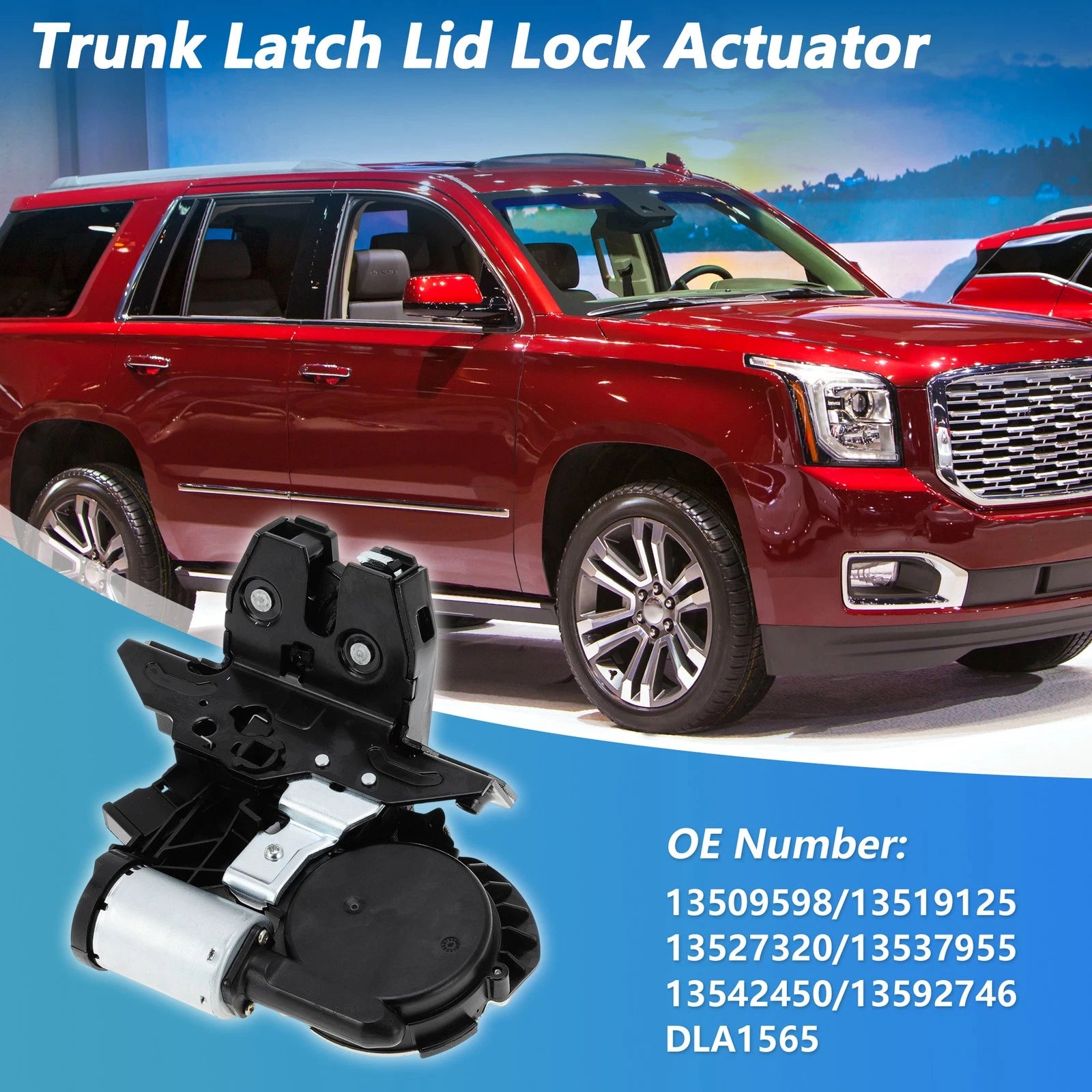 Trunk Latch Lock Actuator Replacement for Chevy Suburban Tahoe GMC Yukon (2007–2014)