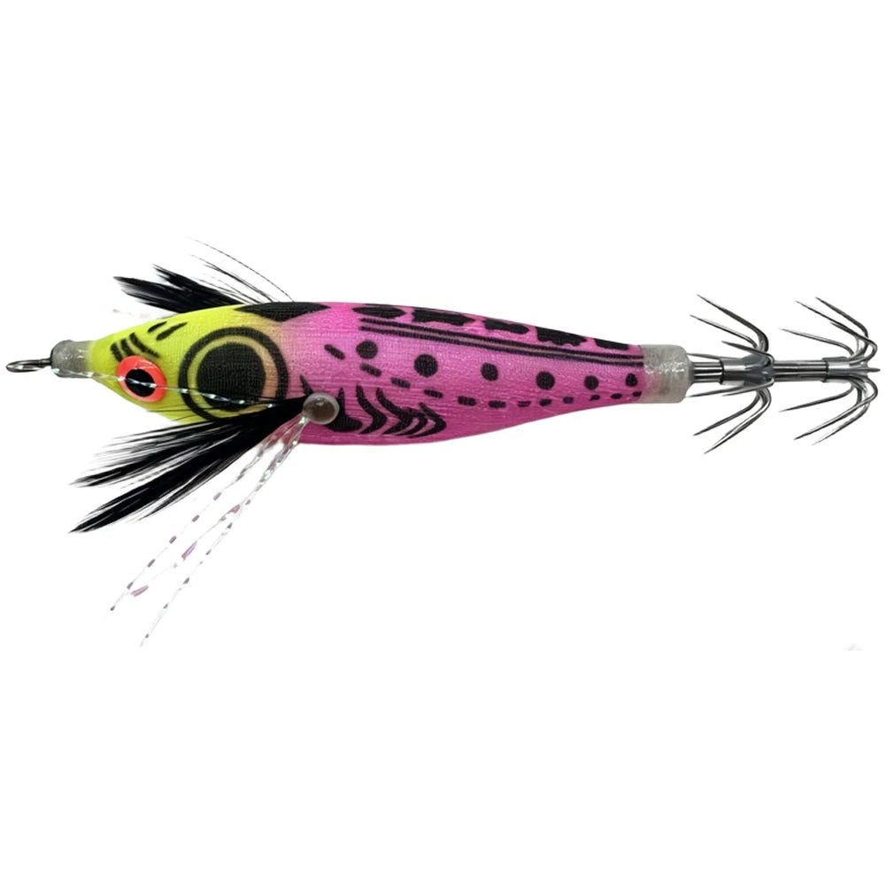 8cm Glow in Dark Orange Squid Bait for Saltwater Jigging Techniques