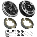 Set of 2 Front Wheel Brake Drum Hub & Shoes for Kawasaki Mule 2520 (1993–2000)