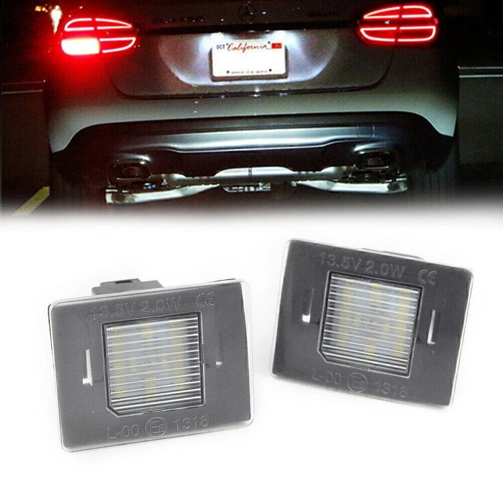2X Canbus LED License Plate Lights for Mercedes GL ML GLK GLA GLC GLE Class