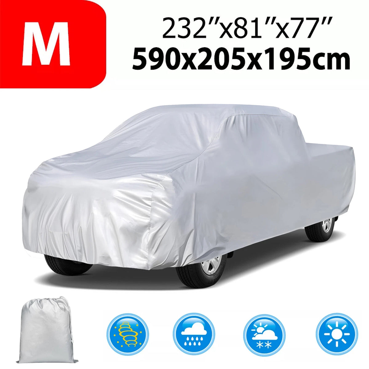 Pickup Truck Cover for Chevrolet Silverado 1500 (Waterproof, Dust Protector)