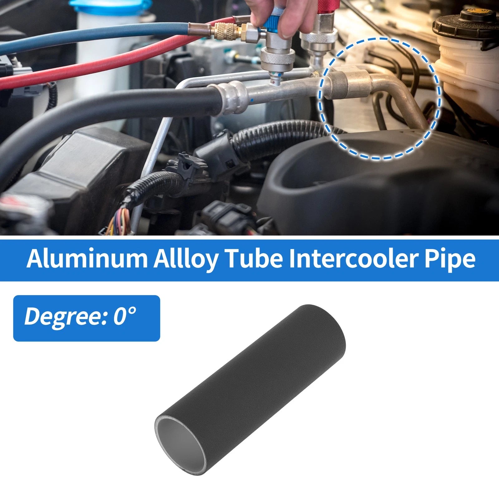 Intercooler Pipe 0.98" OD 3" Length 0° for