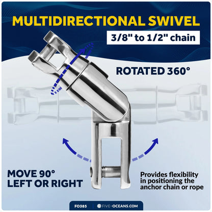 Boat Anchor Chain Swivel Connector for 3/8" to 1/2" Chain