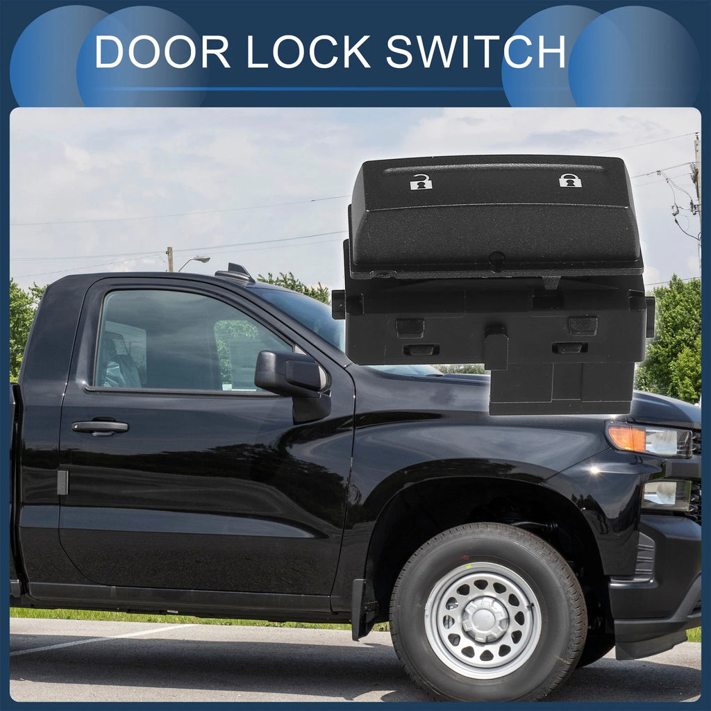 Door Lock Switch Front Left Driver Replacement for Chevrolet Silverado 2016