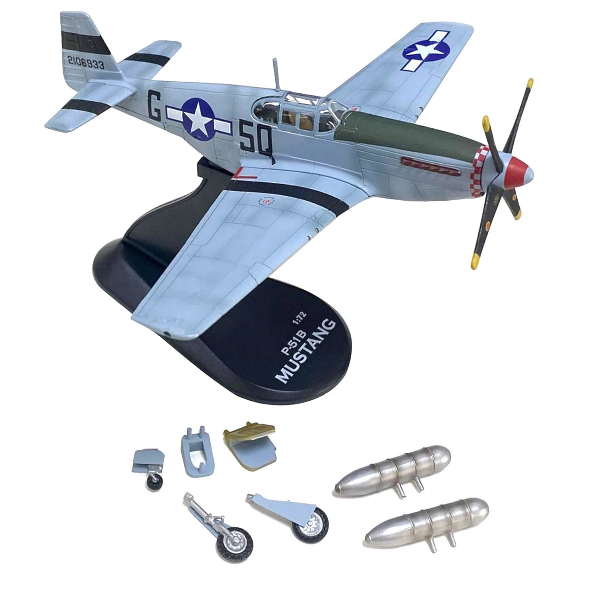 1/72 Scale P-51B Mustang Fighter Model for WWII USAAF (1940–1945)