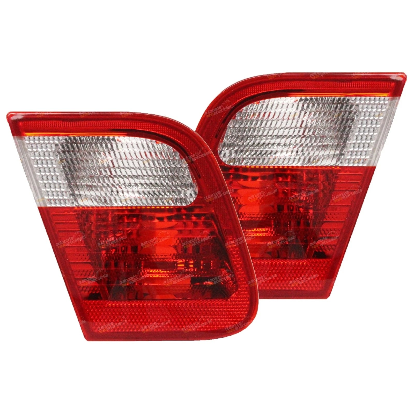 2X Inner/Boot Clear/Red Tail Lights Pair for BMW E46 3 Series (1998–2001)
