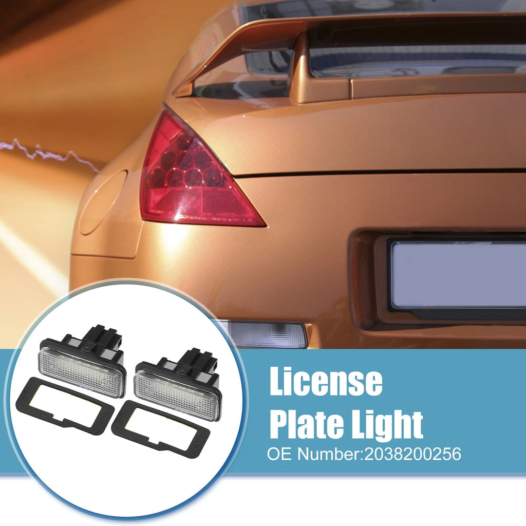 2pcs License Plate Light Replacement for Mercedes-Benz SLK 350 (2005–2011)