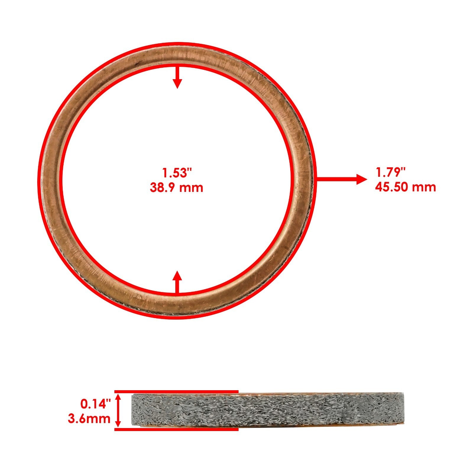 Exhaust Muffler Pipe Gasket Replacement for Suzuki DR650SE (1996–2015)