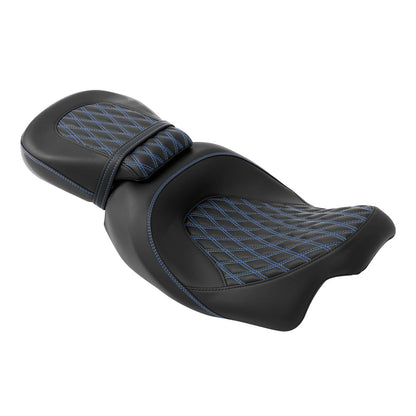 Gel Seats for Harley Street Glide (2009–2023) - Black/Blue