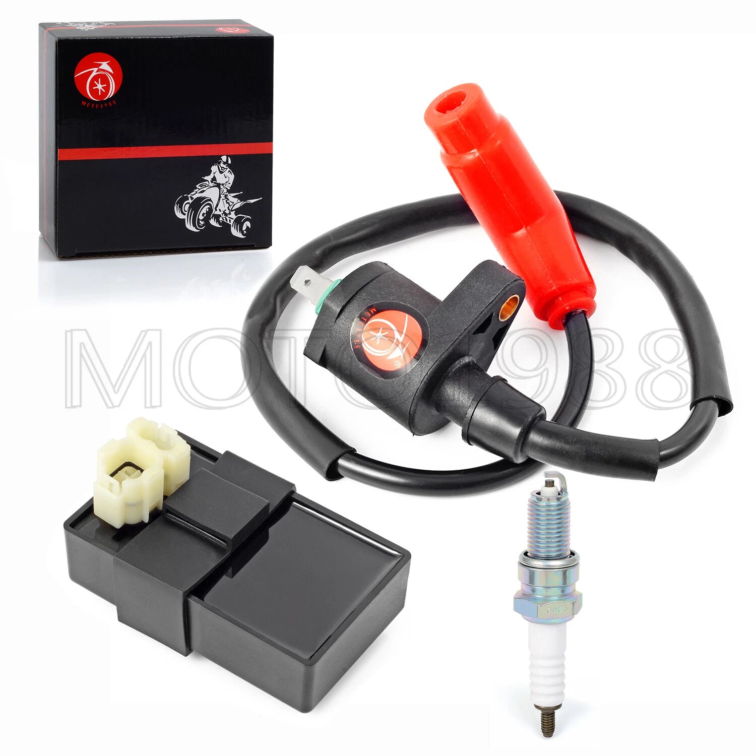 Igniter CDI Box & Ignition Coil Spark Plug for Honda TRX300EX (1993–2006)