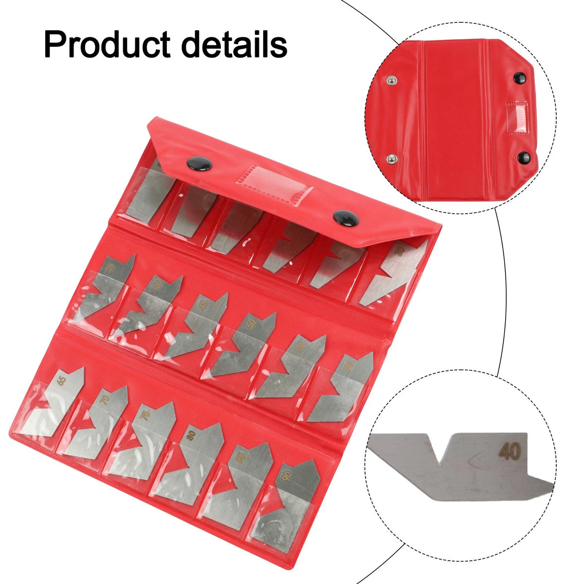 18 Piece Angle Gauge Set for Inspectors and Layout Professionals