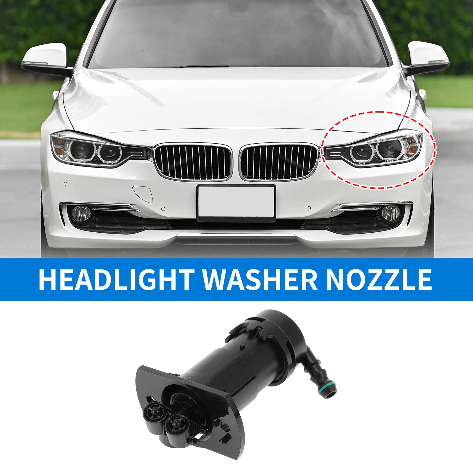 Front Driver Side Headlight Washer Nozzle for Audi A6 (2004–2011) No. 4F0955101 1pc