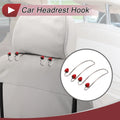 2 Pcs Universal Car Seat Headrest Hook for Purses and Bags (Red)