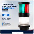 LED Tri-Color Anchor Navigation Light for Boats (12V)