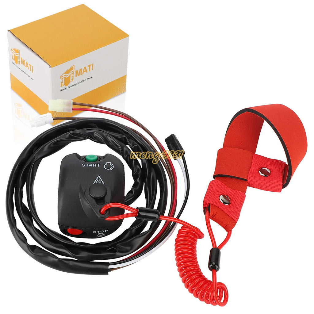 Handlebar Start Stop Kill Switch W/Lanyard for Yamaha Waverunner XLT1200 (1999–2001)