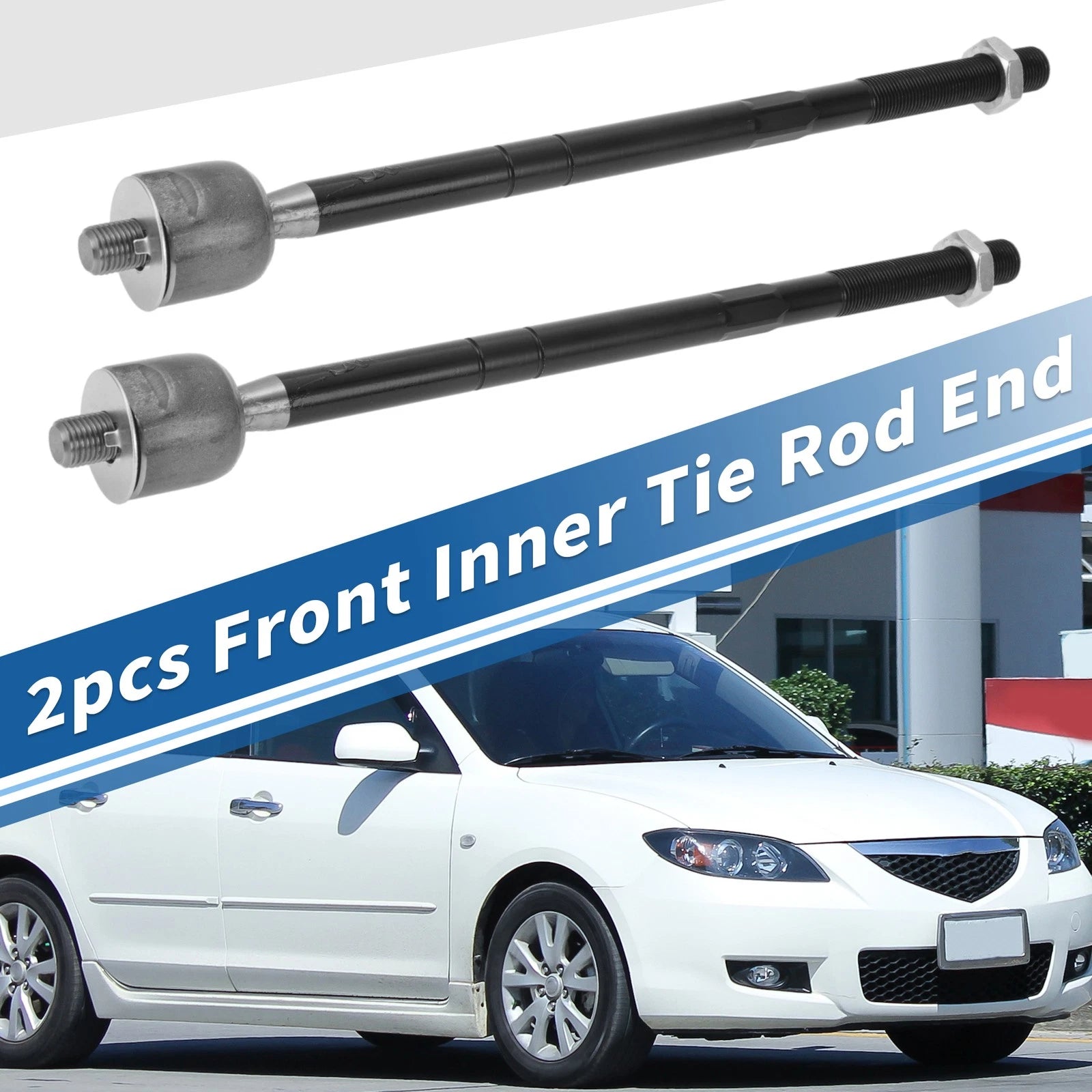 2 Pcs Front Inner Tie Rod End Links for Mazda Tribute (2008–2009)