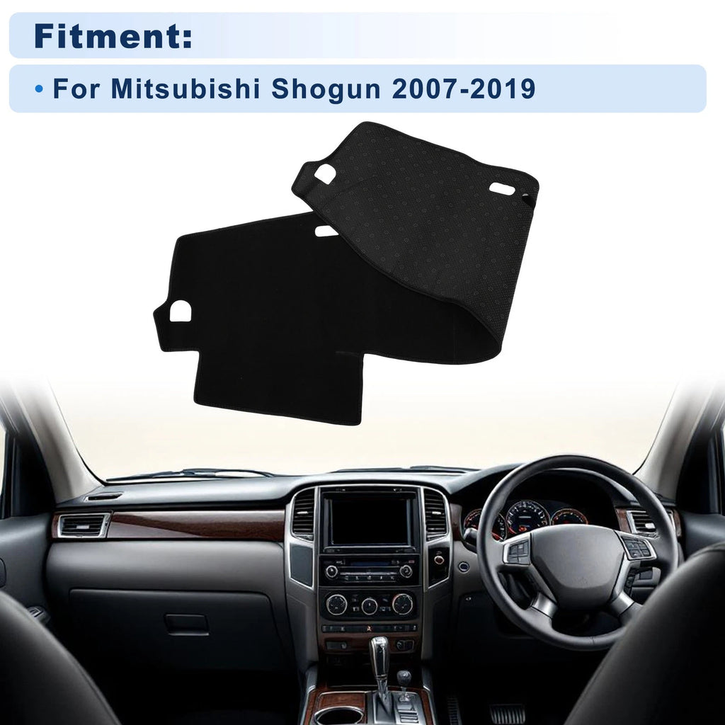 Dash Cover Without HUD for Mitsubishi Shogun (2007–2019) Polyester Black