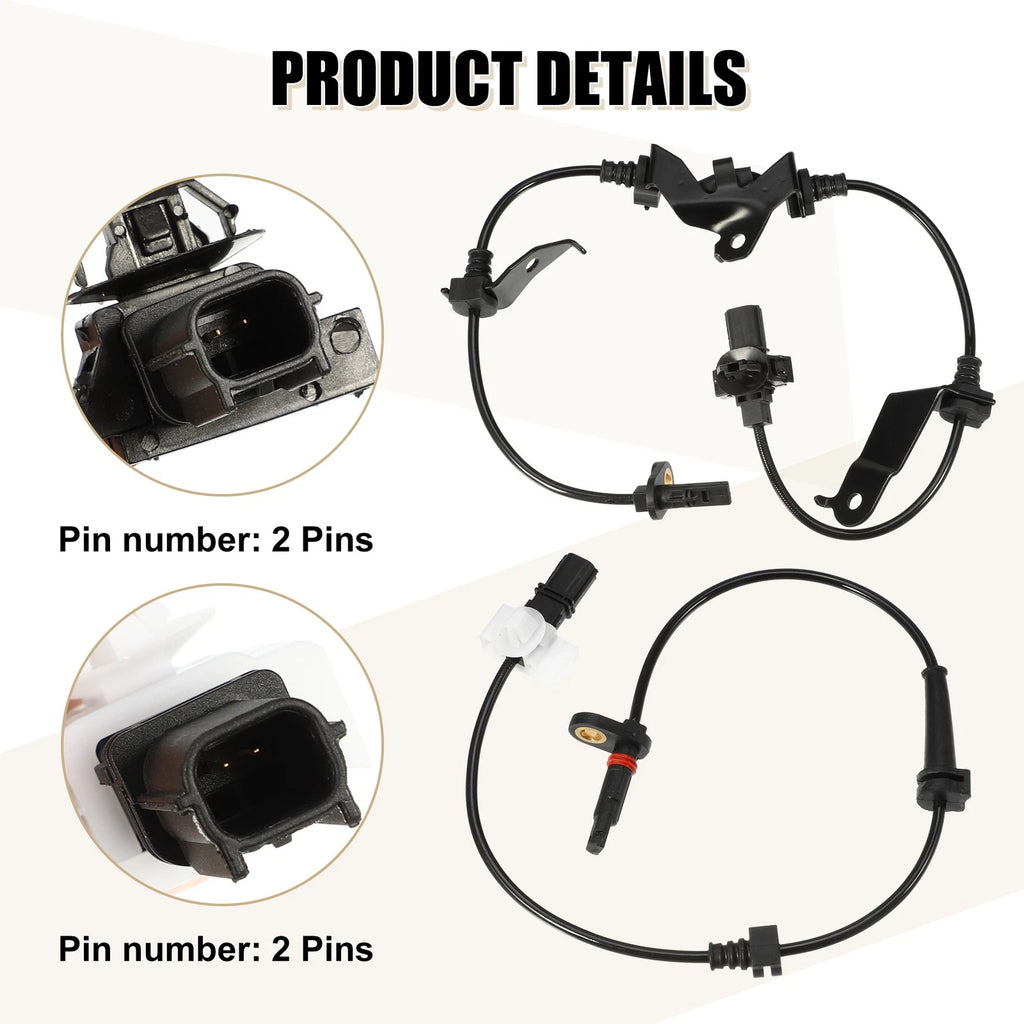 4X ABS Wheel Speed Sensor Front Right for Honda Crosstour (2010–2015)