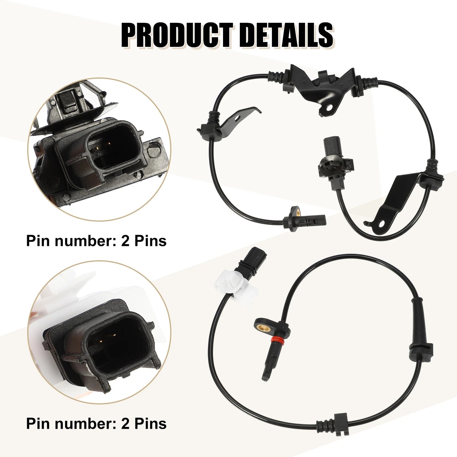 4X ABS Wheel Speed Sensor Front Right for Honda Crosstour (2010–2015)