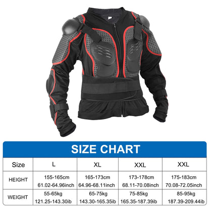 Riding Protective Gear 2XL for Dirt Bike Motorcycle Off Road Cycling (Red)