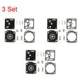 Set of 3 Carburetor Gasket Kit for Husqvarna 340 345 346 350 353 (RB-122, C3EL18)