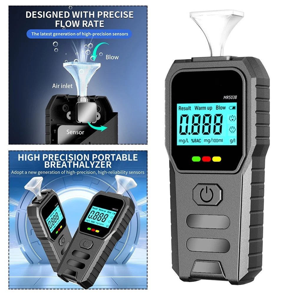 Breathalyzer with Voice Announced Readings for (AAA Battery)