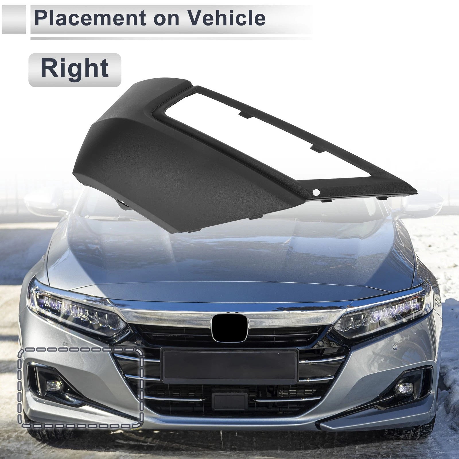 Car Front Right Fog Light Grill Replacement for Volkswagen Tiguan (2017–2019)