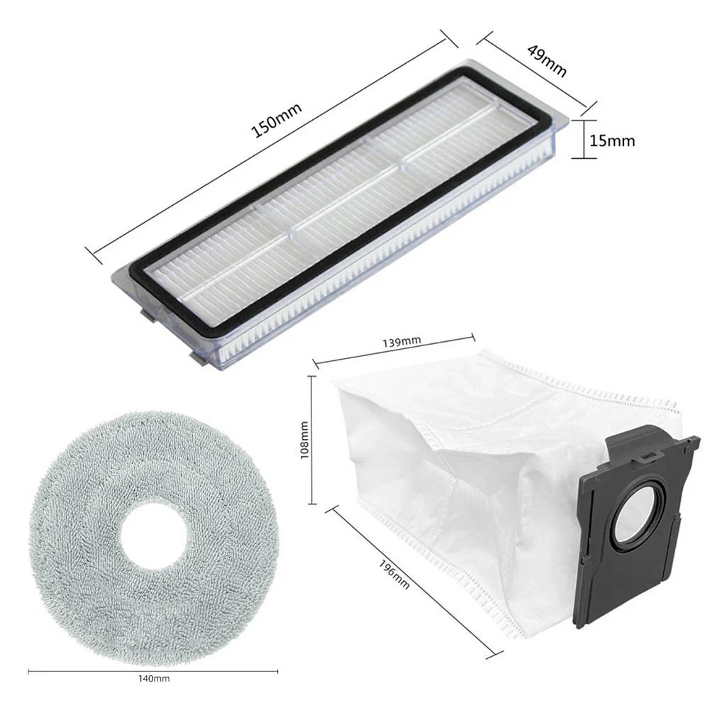 Filter Mop Cloth and Dust Bag Kit for Cecotec Conga X100 (2019–2023)
