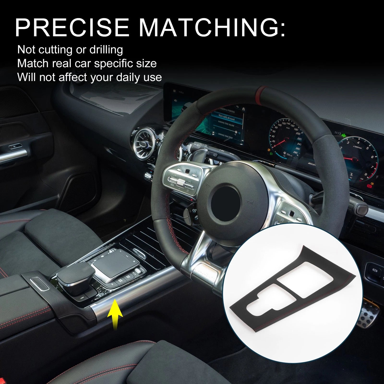 Center Console Panel Sticker Replacement for Mercedes-Benz GLA Class (2020–2021)