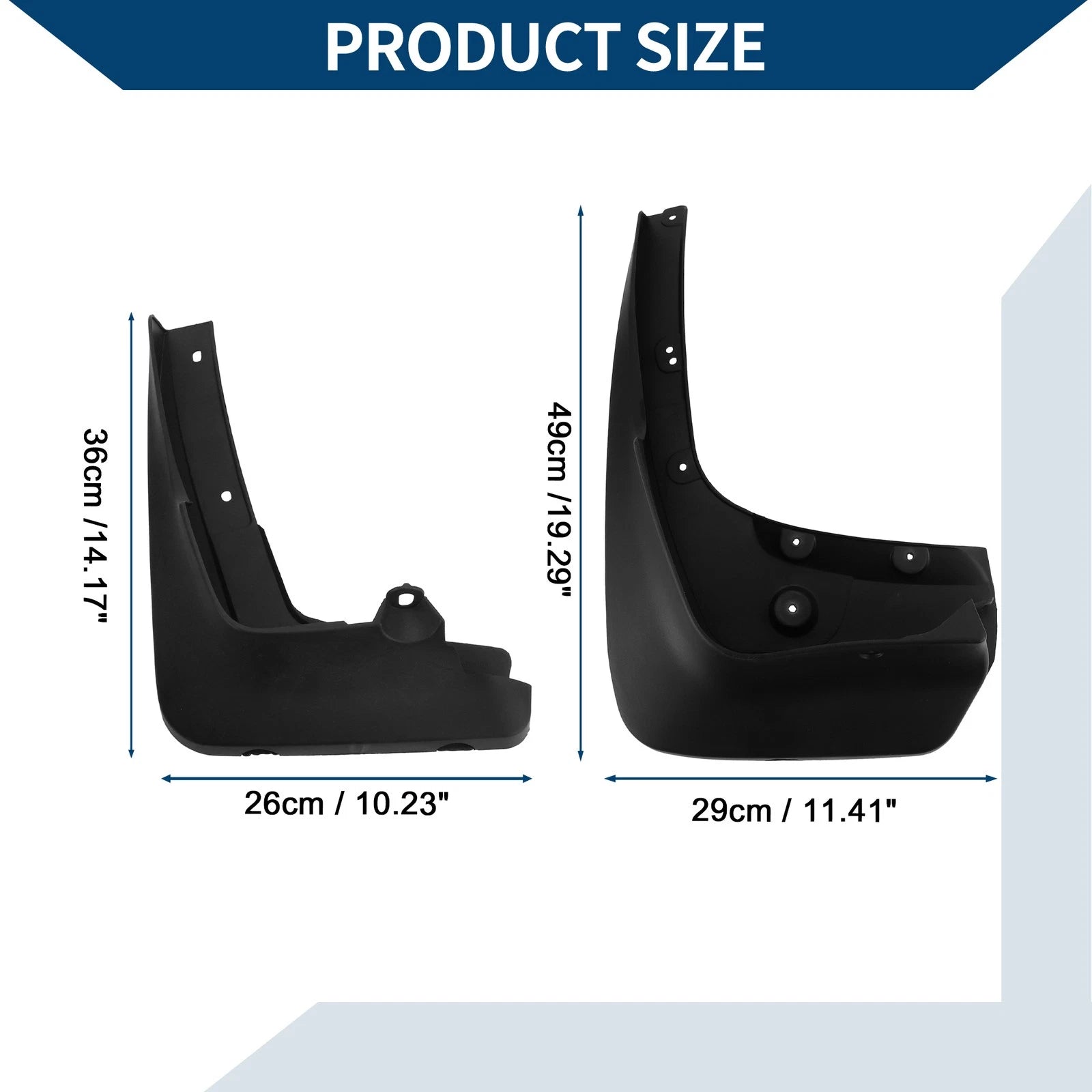 Mud Flaps Splash Guards 1 Set Mud Guards for BMW X6 G06 (2018–2019)