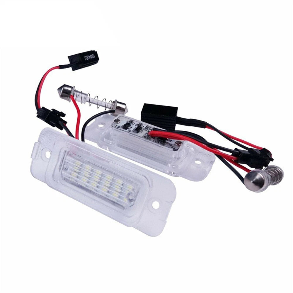 Pair White LED License Plate Light for Mercedes-Benz ML W164 GL X164 (2006–2011)