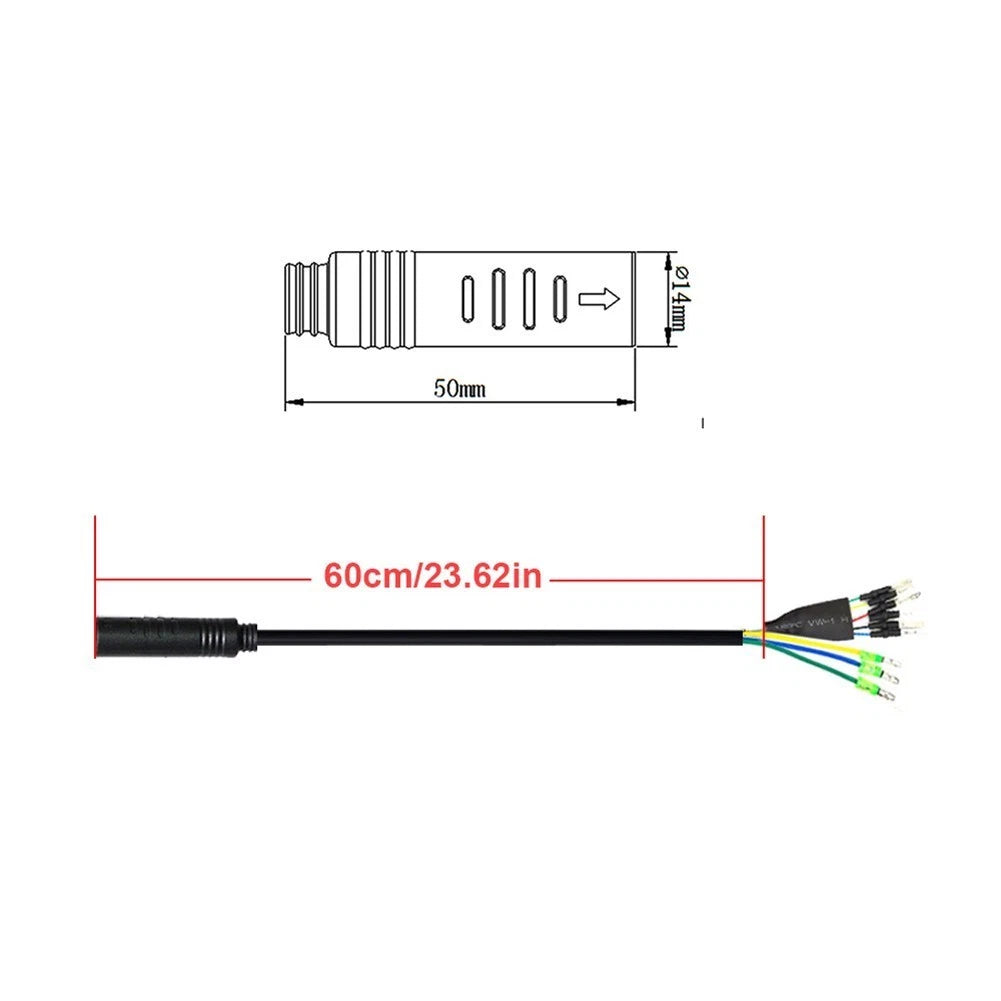 Motor Cable Conversion Extension 60CM 9 Pin Connector for Ebike