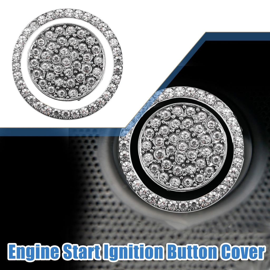 Ignition Button Decal for Range Rover (Aluminum Alloy, Silver Tone)