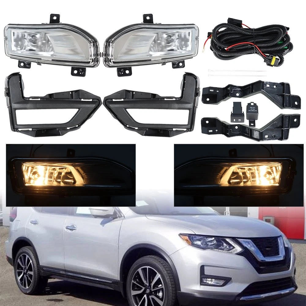 Fog Light Assembly with Switch Bezel for Nissan Rogue S (2017–2020)