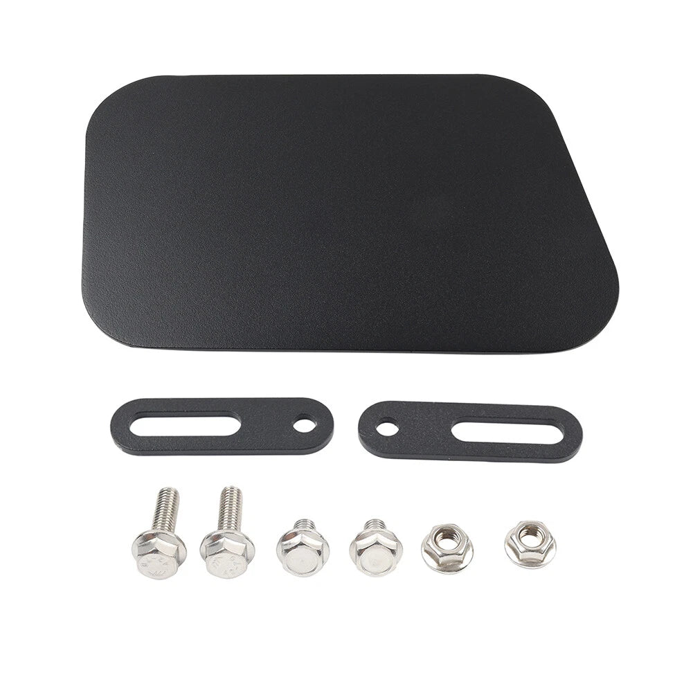 Motorcycle Universal Right Side Number Plate Panel Cover CNC Black