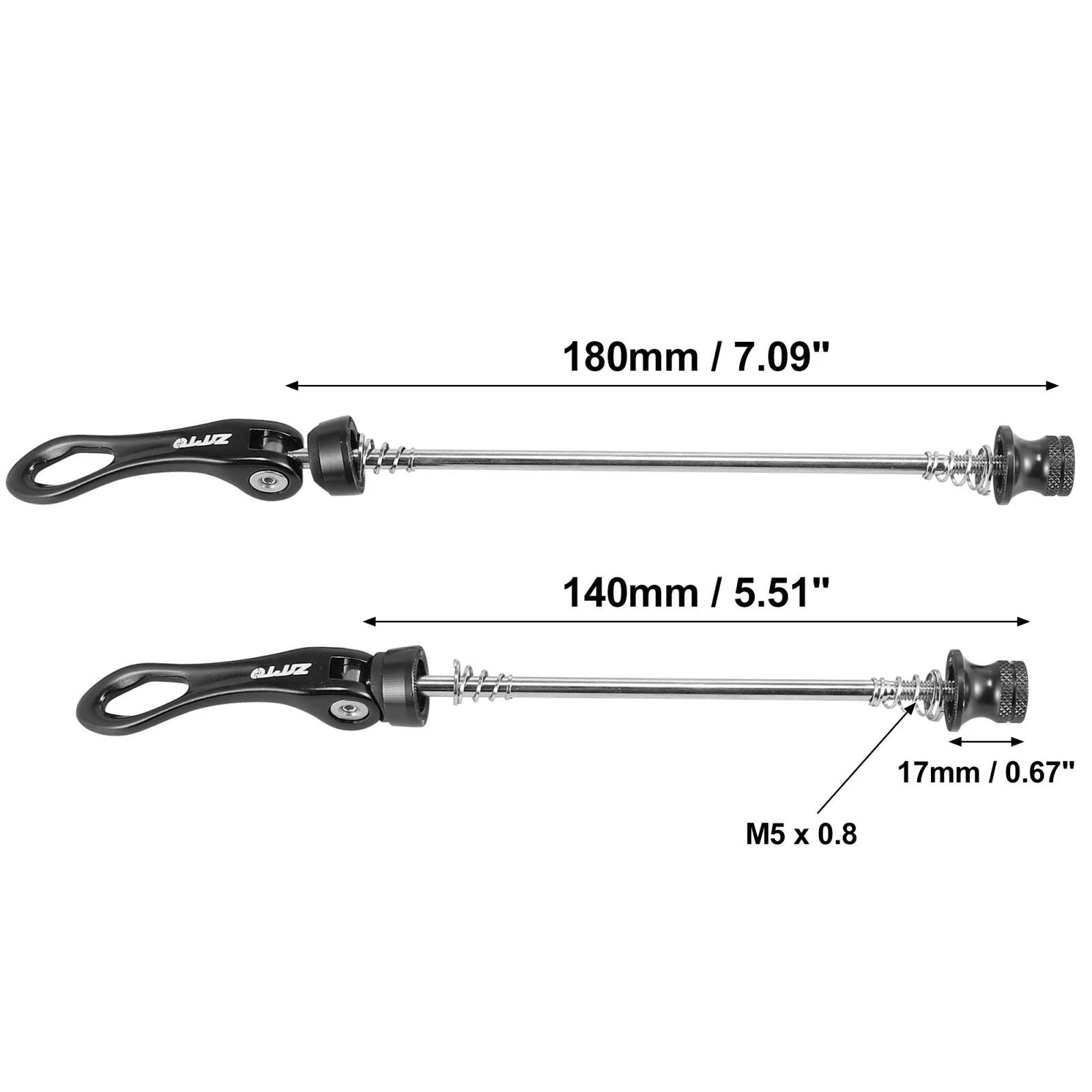 2pcs Quick Release Skewers for MTB Road Bike Front Rear Wheel Hub (Front)