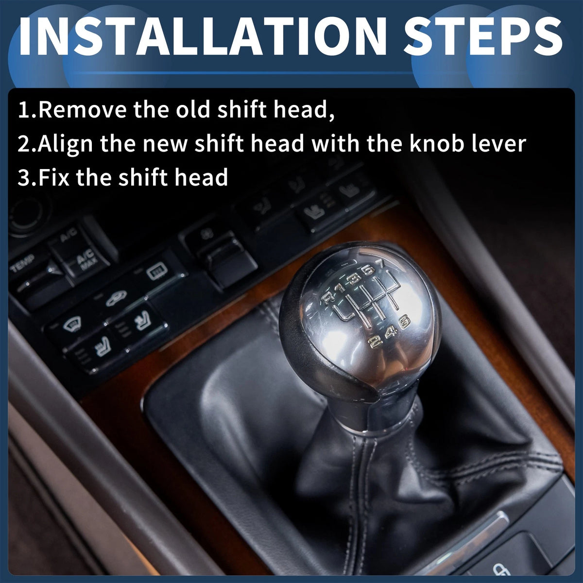 6 Speed Gear Shifter Knob with Cover for VW Beetle (1998–2010)