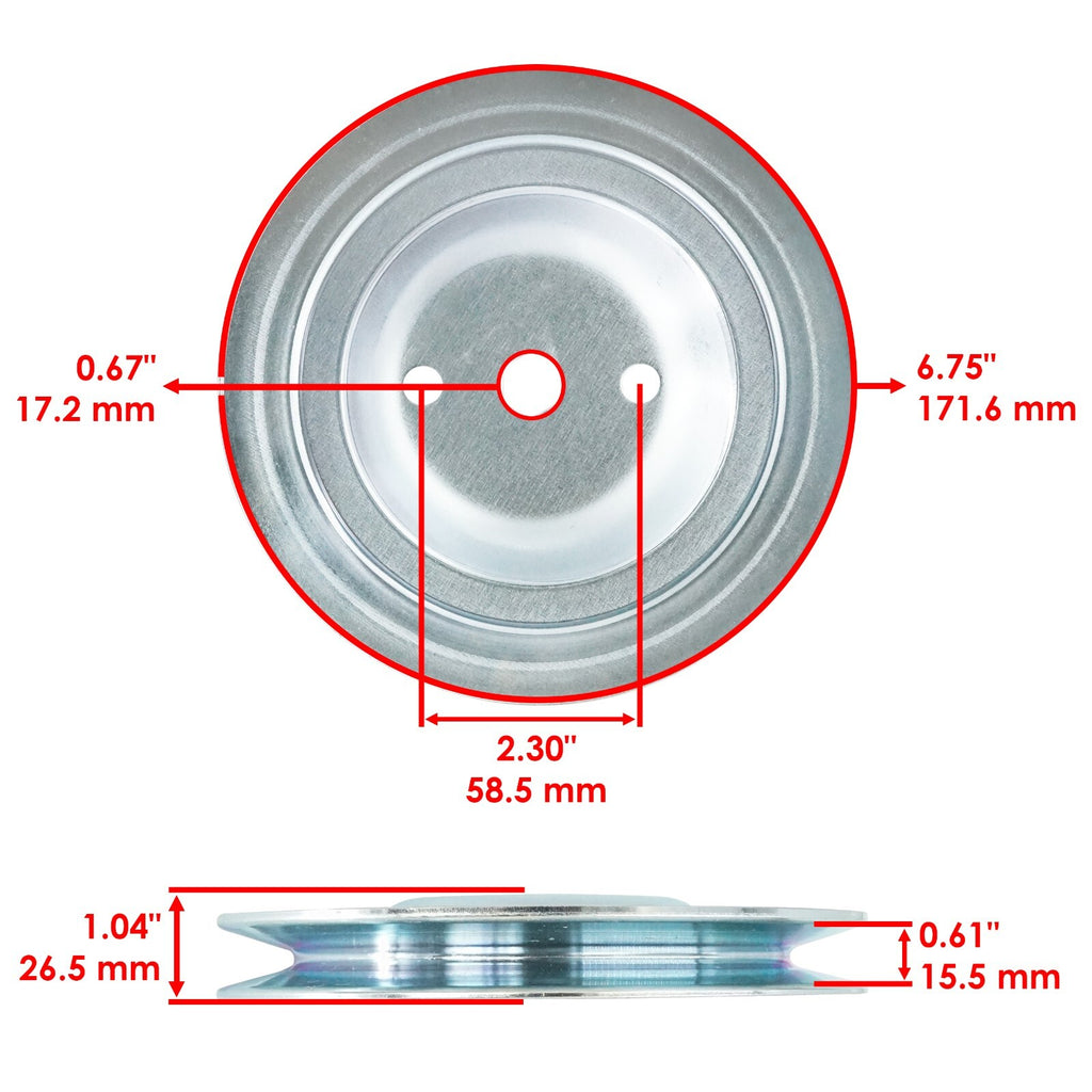 Deck Pulley Replacement for John Deere S130 S240 42 in (2008–2016)