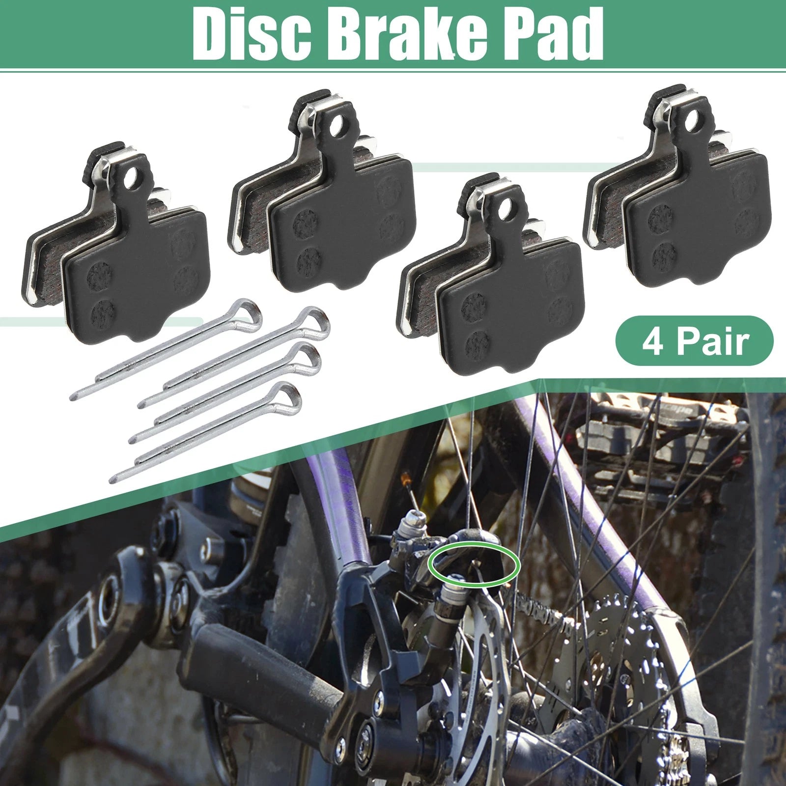 Brake Pads Disc Front Pair Semi Metal Replacement for Bike (2000–2000)