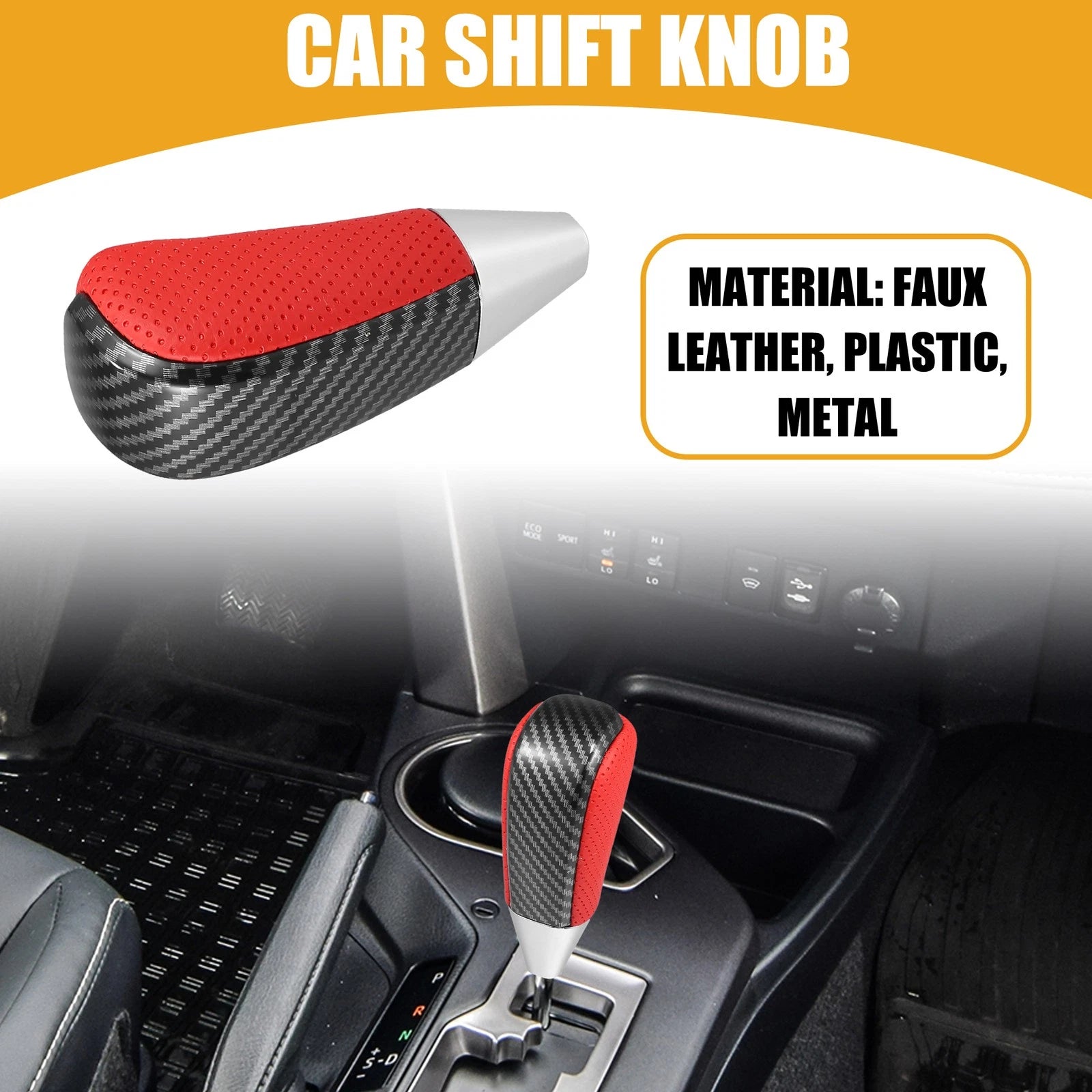 Gear Shifter Knob Inner Replacement for Toyota 4Runner (2003–2022) Red