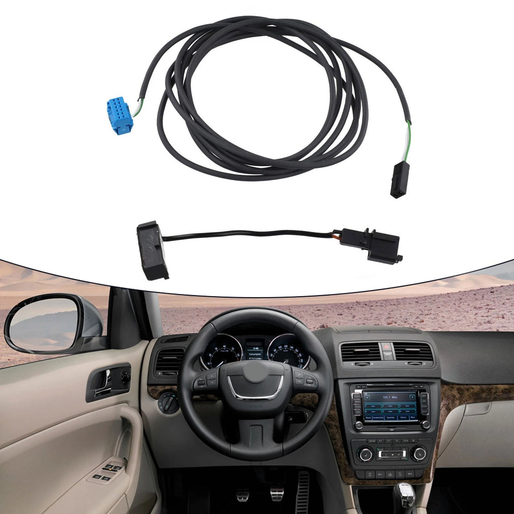 3BD035711 Microphone for VW RNS510 RCD510 (2006–2012) with Harness Cable