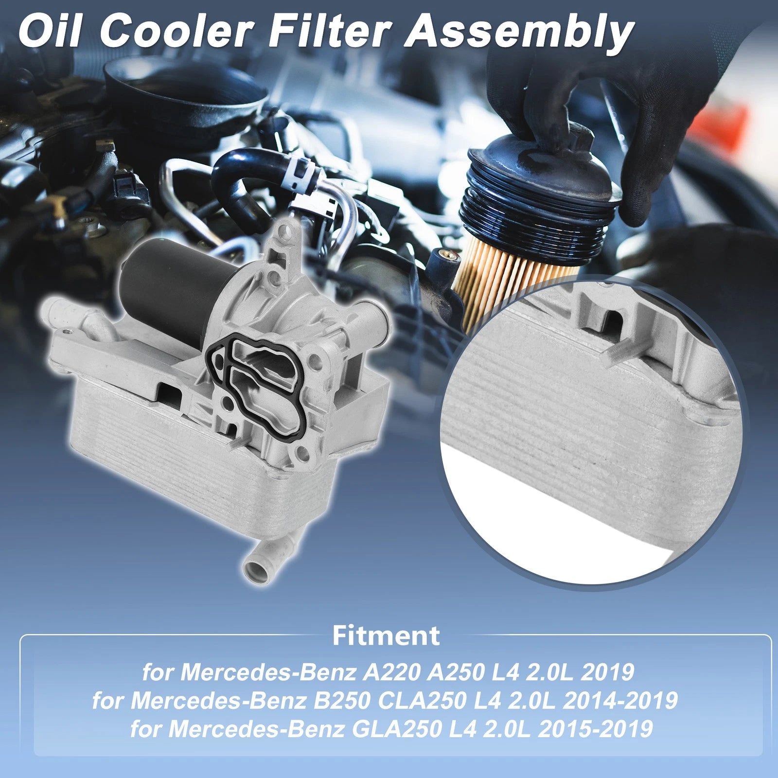Engine Oil Filter Housing OEM Replacement for Mercedes-Benz A220 A250 (2019–2022)
