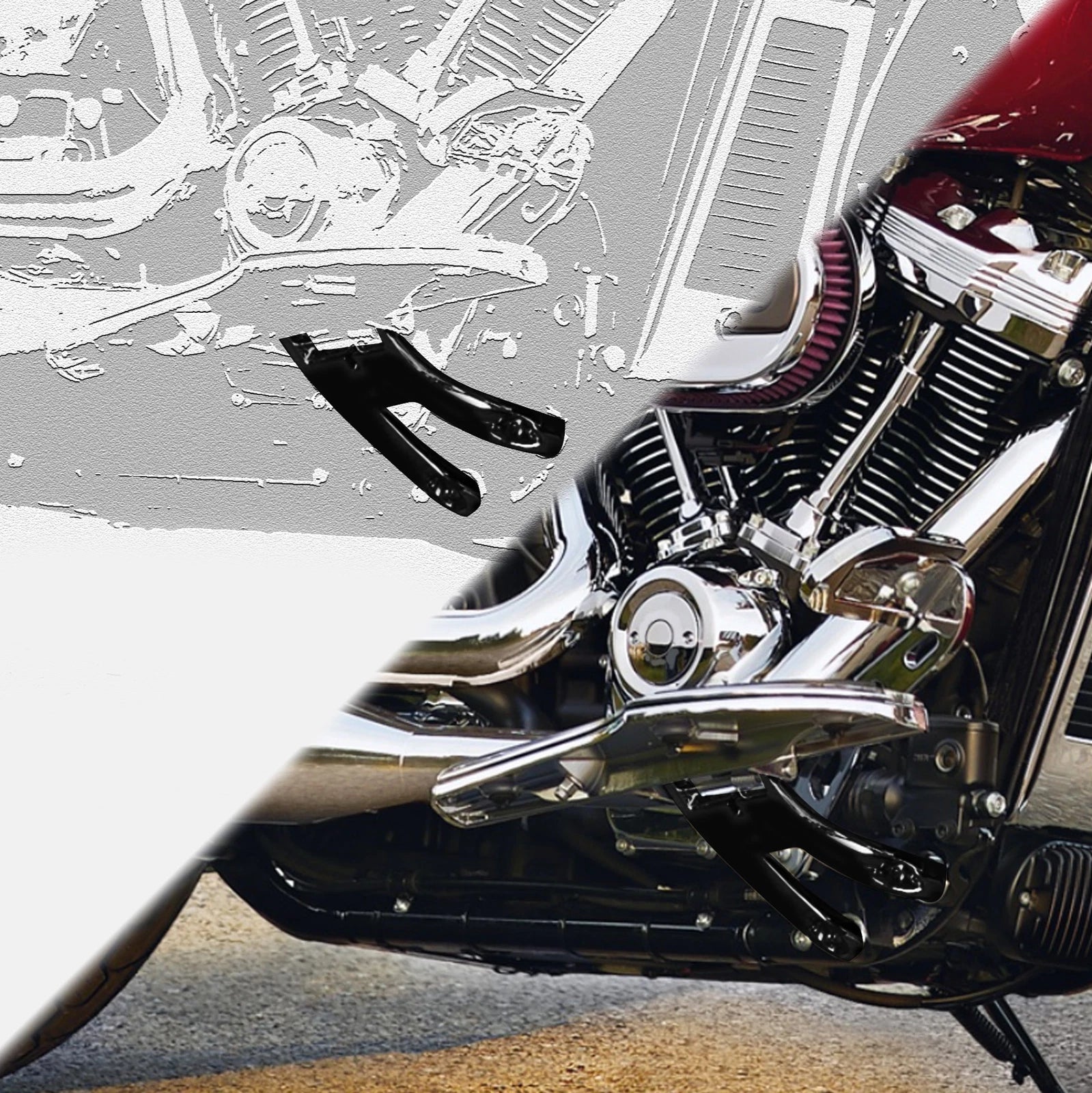 Footboard Mount Bracket for Harley Softail Heritage Classic (2018–2023)