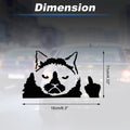 Reflective Bumper Decal for - Black Unhappy Cat