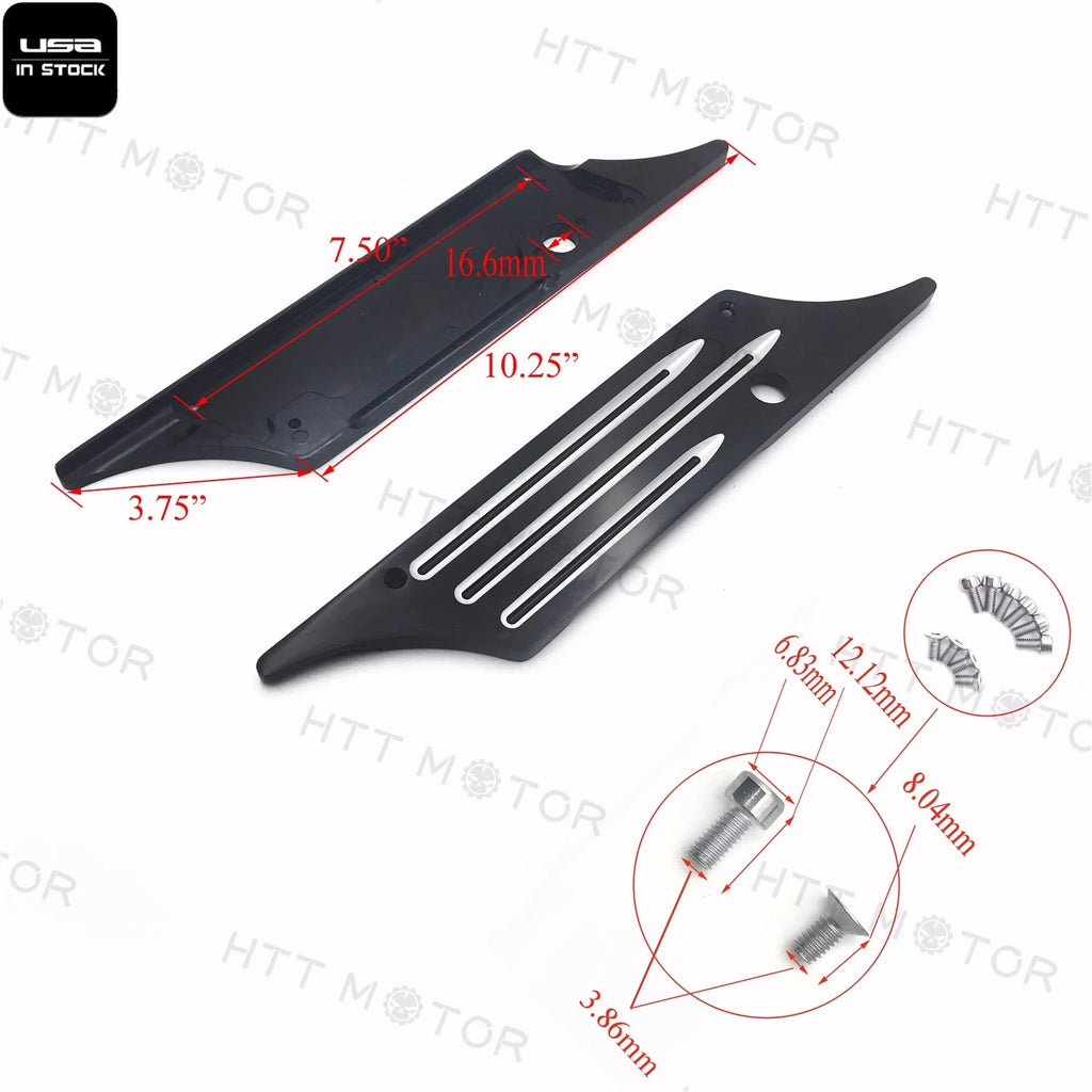 Saddlebag Latch Covers for Harley Davidson Touring (1993–2013) Black Pair