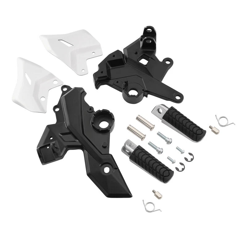 Driver Footrests Footpegs Brackets for Kawasaki Ninja 650 Z650 (2017–2024) Black