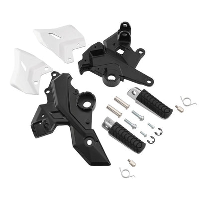 Driver Footrests Footpegs Brackets for Kawasaki Ninja 650 Z650 (2017–2024) Black
