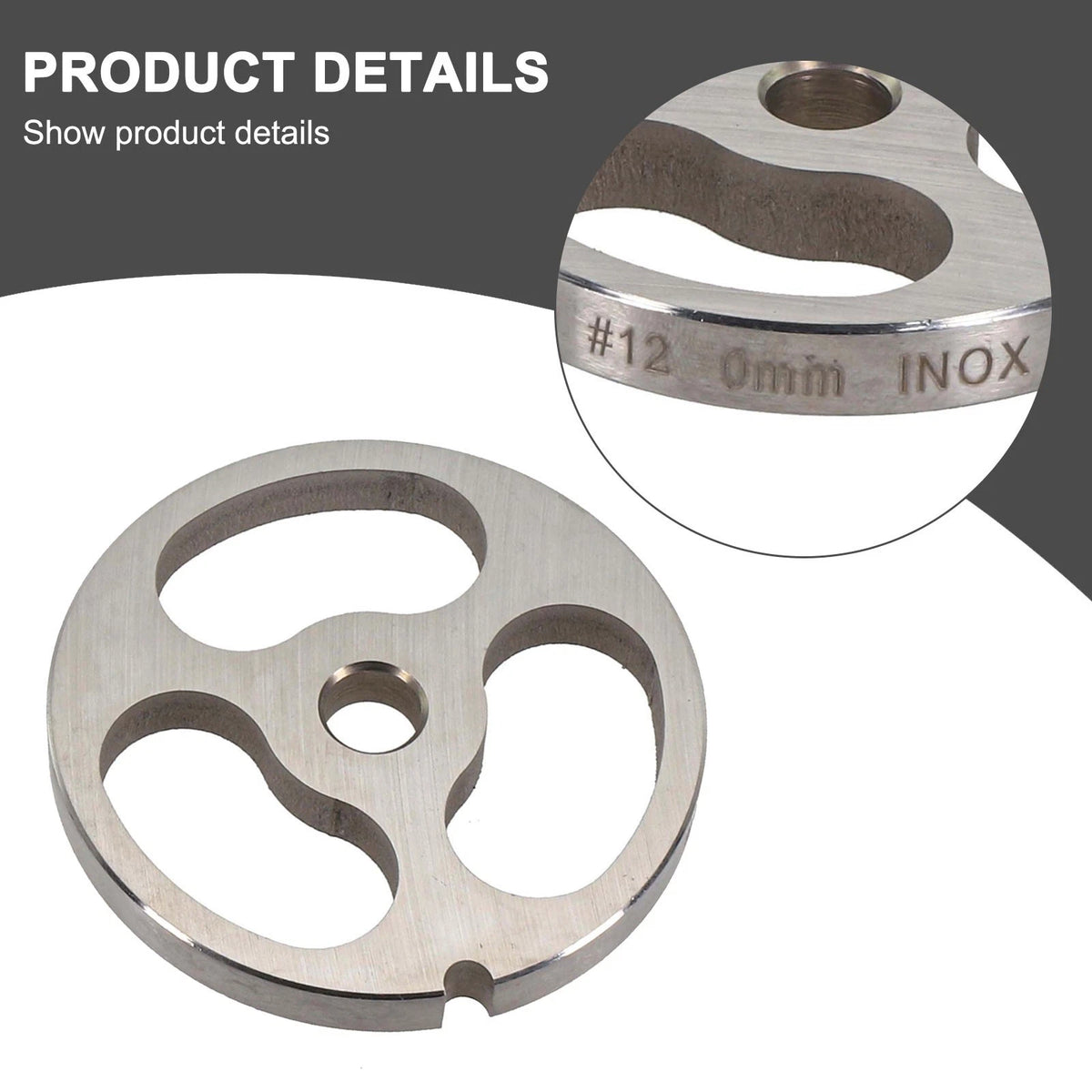 Grinder Plate for 3 Holes Stainless Steel